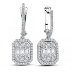 Lilarote Modern Tasarim 1.50 Ct Baget Kare Tektas Kupe 18 K