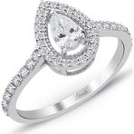 Lilarote Pırlanta 0.49 ct Damla Pırlanta Yüzük