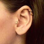 Lilarote Pırlanta Çiçek Tragus Küpe