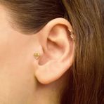 Lilarote Pırlanta Elmas Modelli Altın Tragus Küpe