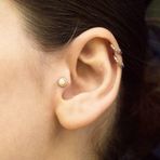 Lilarote Pırlanta İncili Tragus Küpe