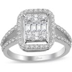 Lilarote Pırlanta Lilarote 0.85 ct Baget Pırlanta Modern Tasarım Yüzük
