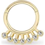 Lilarote Pırlanta Yedi Taşlı Altın Helix Piercing