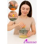 Lilasso Çok Amaçlı Mutfak Seti – Limon Sıkacağı + Rende + Yumurta Ayırıcı + Ölçü Kabı - Bej