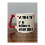 lili hediyelik Anneye Doğum Günü Hediyesi Fincan Kupa Bardak - Seramik Çay, Kahve Hediyelik Bardağı Krem Rengi, LH7982364092346234