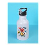 lili hediyelik Çiçek Teması Baskılı Matara Suluk 600 ml - Sporcu Suluğu Beyaz, LH9872364983265235234