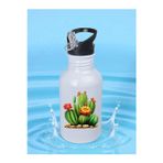 lili hediyelik Kaktüslü Matara Suluk 600 ml - Çocuk Suluk Matara, Çocuk Su Matarası