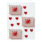 lili hediyelik Kalp Ve Kalpler Baskılı 3'lü Makyaj Çantası 20x25 Cm, LH892074235235123123
