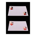 lili hediyelik Kalpler Ve Kediler Baskılı Mutfak Masası 2'li Keten Servis Bezi 28x40 Cm Amerikan Servis Bej, LH9273840235235234