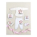 lili hediyelik Kalpli Uğur Böceği Bebek Hastane Çıkışı Unisex Yenidoğan Bebek Kıyafeti Beyaz, LH9382742034235234