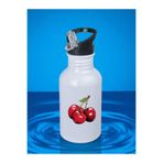 lili hediyelik Kiraz Baskılı Matara Suluk 600 ml - Kız Çocuk Suluk Beyaz, LH9723649238523523423