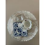 Lilies Atelier Delik Işi Keten 2 Adet Kokteyl Peçete-Bardak Altlığı-Kahve Sunum - Mavi