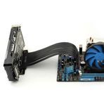 lilila-ree Oyun PCIe 3.0 16x PCI-E Yükseltici Uzatma Kablosu GPU Montaj Braketi Grafik Esnek Kablo Kartı Dikey 90 Derece 20 cm (90 Derece Açılı Siyah), GEN 3 x16 PCI Express