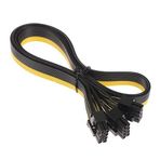 lilila-ree PCIe 8 Pin Erkek 2X 8 Pin (6+2) Erkek PCI Express Güç Adaptörü Kablosu EVGA Güç Kaynağı için 25 "+9" 6-pin ve 8-pin ASUS, ASRock, Gigabyte, Radeon, Safir, NVIDIA Tesla GPU vb ile uyumlu