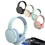 LiLiTok Kulak Üstü Bluetooth Kulaklık, Mikrofon ve Ses Kablosu ile Kablosuz Kulaklık, Katlanabilir Kulaklık Gürültü Önleyici Telefonlar/iPad/Dizüstü Bilgisayarlar/PC için Kablosuz Kulaklık (Mavi)