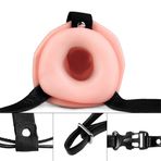 Lilitu Shop 10 Fonksiyonlu Titreşimli İçi Boş Protez Belden Bağlamalı 16 cm Strapon Penis LV3002