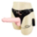 Lilitu Shop 16,5 cm Belden Bağlamalı İçi Dolu Titreşimli Strapon Penis