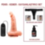 Lilitu Shop 17 cm Belden Bağlamalı Gerçekçi Titreşimli Dildo Vibratör Penis