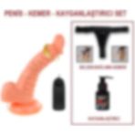 Lilitu Shop 19 cm Belden Bağlamalı Gerçekçi Titreşimli Dildo Vibratör Penis Set