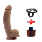 Lilitu Shop 20,5 cm Belden Bağlamalı Gerçekçi Melez Dildo Penis -Boss BDM1802B