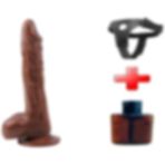 Lilitu Shop 21,5 cm Belden Bağlamalı Gerçekçi Melez Dildo Strapon Penis