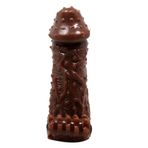 Lilitu Shop 4 cm Uzatmalı Titreşimli Tırtıklı Penis Kılıfı