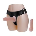 Lilitu Shop Belden Bağlamalı İçi Dolu Çift Strapon Penis