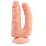 Lilitu Shop İki Uçlu Vantuzlu Realistik Çatal Dildo BDM2154
