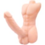 Lilitu Shop Kendinden Kayganlaştırıcılı Realistik Yarım Erkek Vücutlu Penis 19 cm