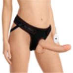 Lilitu Shop Lilitushop 21,5 Cm Belden Bağlamalı Içi Dolu Titreşimli Strapon Dildo