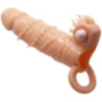Lilitu Shop Lilitushop 4 cm Dolgu Uzatmalı Titreşimli Penis Kılıfı Prezervatif Vibratör - Connor