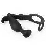 Lilitu Shop Penis Halkalı Titreşimli Anal Penetratör Plug Masturbatör LV2651