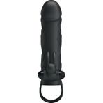 Lilitu Shop Titreşimli Klitoral Uyarıcılı Uzatmalı Penis Kılıfı Zenci Penis