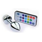 Lilitu Shop Uzaktan Kumandalı Led Işıklı Büyük Boy Çelik Anal Plug BDM093