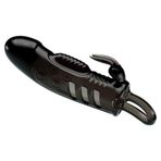 LilituShop 2,5 cm Dolgu Uzatmalı Titreşimli Siyahi Penıs Kılıfı Vibrator BDM2641