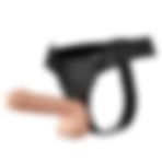 LilituShop 26 cm Belden Bağlamalı İçi Dolu Titreşimli Büyük Strapon Penıs BDM1256