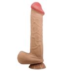 LilituShop 26 cm Kıkırdak Yapılı Çift Katmanlı Gerçekçi Dıldo BDM1324