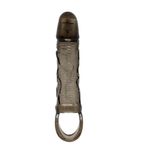 LilituShop 3 cm Dolgu Uzatmalı Titreşimli Siyahi Penıs Kılıfı Vibrator BDM2616