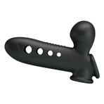 LilituShop Hava Yastıklı Premium Siyahi Rengi Silikon Penıs Kılıfı BDM1420