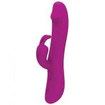 LilituShop USB Şarjlı İleri Geri Hareketli Klitoral Uyarıcılı Tavşan Vibratör BDM4390