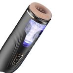 LilituShop USB Şarjlı Titreşimli İleri Geri Rotasyon Ayarlı Sesli Masturbator BDM1299