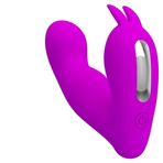 LilituShop USB Şarjlı Uzaktan Kumandalı 12 Titreşim 4 Darbe Fonksiyonlu Teknolojik G-Spot Mor Vibrator BDM1262