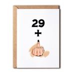 LillaGifts Komik 30. Doğum Günü Kartı - 29+1 Kadın veya Erkek - Tatlı 30 Yaş Doğum Günü Hediyesi - Koca, Eş, Kardeş Kardeş Kardeş için Mükemmel Hediye, 12,7 x 17,7 cm