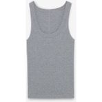 Lıllesol Kadın Fitilli Görünümlü Slim Fit Vücuda Oturan Havuz Yakalı Pamuklu Basic Antrasit Atlet