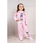 Lillypicca Kız Çocuk Kot Ceket - T-Shirt - Kot Pantolon Şık Kombin Takım - 5 - 6 Yaş - Pembe
