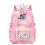 "lilo And Stitch Büyük Kapasiteli Su Geçirmez Sırt Çantası Okul Kawaii Anime Cosplay Çantası Seyahat Çantası Okul Öğrenci Kız Hediyesi " (Yurt Dışından) - Backpack - Pembe