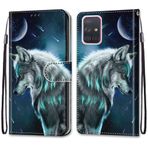 LiLuLa Samsung Galaxy A71 Kılıfı ile Uyumlu, PU Deri Telefon Kılıfı [Flip Stand] [Kart Yuvası] [Manyetik Kilit] Ters Çevirmeli Kılıf Deri Darbeye Dayanıklı Koruyucu Flip Kılıf Samsung A71 (Wolf 1)