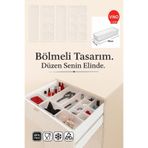 Lilya Home 1 Adet Vino BÜYÜK BOY Dolap Içi Çekmece Düzenleyici - Mutfak Çekmece Içi Kaşıklık Organizer 30*7,5cm