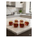 Lilya Home 6lı Çizgili Keyfi Ala Borosilikat Cam Çay Bardağı 200 ml (ÇİZGİLİ KEYFİ ALA ÇAY BARDAĞI)