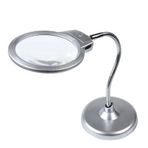 Lily&her friends - LED Işıklı Büyüteç Metal Hortum Büyütme Cam Masa Okuma Lambası Işık, Ana lens için 10 kez ve ikincil lens için 20 kez, Eski okumak için mükemmel, Elektronik muayene ve izleme, cep telefonu bakımı